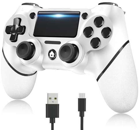 YUYIU Aggiornamento Wireless Controller per Ps4 Remote Plays-tation 4/Slim/Pro/PC, Controllori con Doppio Vibrazione Shock Speaker, Jack per Cuffie Touch Pad Six Axis Motion Control