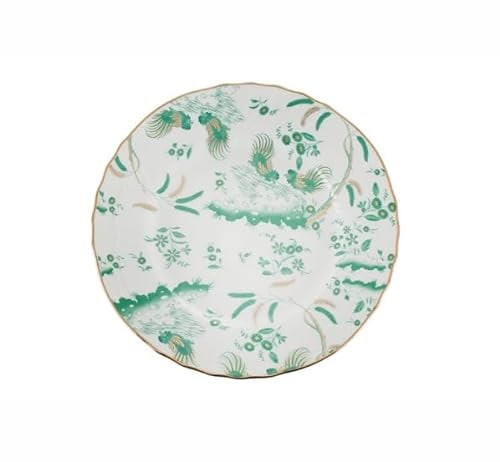 RICHARD GINORI – Plato de postre dorado de ducha verde – Diámetro 22 cm