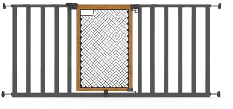 Ingenuity Ingenuity Thruway 60XW Series Extra Wide Safety Pet&Baby Gate,30-60 Wide,26 Tall,Pressure or Hardware Mounted,Install Wall to Wall in Doorway or Stairway–Honey Oak Stained Wood&Metal