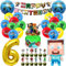 Pixel Kindergeburtstag Deko 6 Jahre, Luftballon 6. Geburtstagsdeko, 41 Stück Miner Gamer Geburtstag Party Deko, Jungen Folienballon Spiel Luftballon Happy Birthday Banner Cupcake Toppers