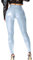 Mstaad Lack-Leggings aus Kunstleder für Damen, hohe Taille, Po, Lifting, Lack, Kunstleder, Latex, glänzende Hose, Konzert-Outfits, Ballad Blau, M