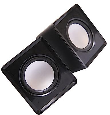 tuwiwol Computerlautsprecher Subwoofer Protable Lautsprecher Mini USB Wired Sound Surround Tabletop Laptop Multimedia Notebook, Schwarz