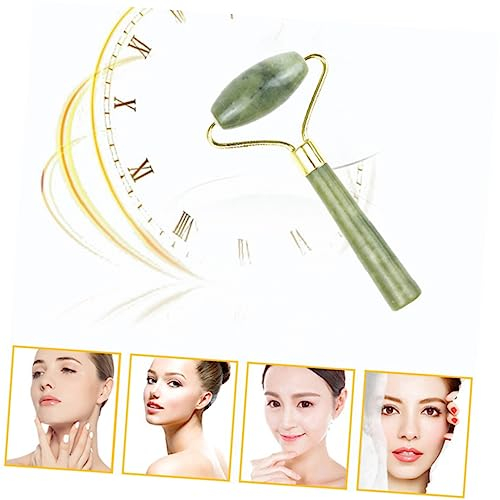 Beatifufu 5stücke Teiliges Jade Gesichtsroller Kühlendes Augenmassagegerät Für Hautpflege Und Faltenreduktion Natürliches Massagewerkzeug Aus Jadegrünem Für Entspannende Anwendungen