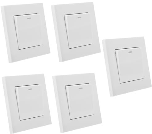 5 Pz Interruttore Sul Pannello Bipolare Interruttore Della Luce Interruttori Della Luce Doppio Della A Bilanciere Della ARTIBETTER