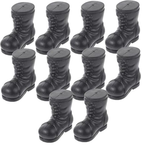 Ciieeo 10stücke Teiliges Santa Claus Stiefel Weihnachtsstiefel Realistisch Detailreich Weihnachtsdekoration Für Xmas Party Festliche Handwerkskunst Zubehör