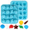 Hebterrka Muschel Silikonform, 2 Stück Thema Formen, Meeresfrüchte Muschel, Schnecken und Seesternformen für Schokolade, Bonbons und Kuchendekorationen