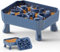 1.Blue 2 in 1 Dog Puzzle Slow Feeder Maze Elevated Food Bowl - Anti-Choking, Interactive, Slow Down Eating for Large Breed Dogs