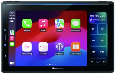 Pioneer SPH-EVO107DAB-UNI - Centro Multimedia y navegación 1-DIN, Panel táctil de 10,1 Pulgadas, Wi-Fi, Bluetooth, Apple CarPlay, Android Auto y Dab+, Ecualizador gráfico de 13 Bandas