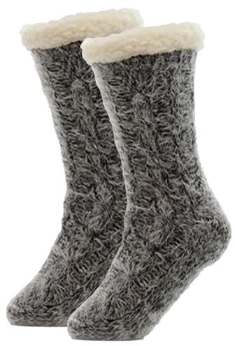A2Z Ladies Socks Feather Yarn Lounge Socks Sherpa Lining Chunky Knit Fur Lined Stylish Durable Soft Feel Comfortable Daily Wear Warm Soft Fuzzy Womens Socks