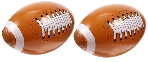 Vaguelly 2 Pack Inflatable Rugby Ball 30cm Pool Beach Toy | Soft waterproof lightweight inflatable design portable for pool beach party outdoor family entertainment 30.0 X 20.0 X 20.0Cm