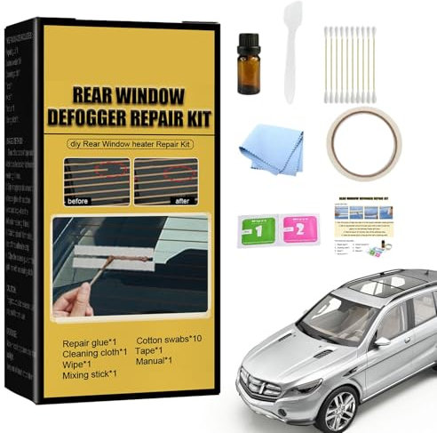 Rear Window Defogger Repair Kit, Conductive Car Heated Rear Defroster Repair Kit, Repair Disc Repair Set for Car Scratches Broken Grid Lines, Window Repair Kit for Car Scratches Broken Grid Lines
