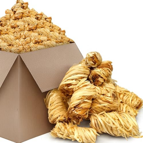 Kaminanzünder Holzwolle - 75 Stück - Öko-Feueranzünder für Kamin, Holzofen & Grill - Anzündhilfe mit Wachs - Natürlich, rauchfrei & nachhaltig für Raketenofen, Werkstattofen, Schwedenofen (ca. 800g)