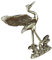 Alipis Elegant Mini Crane Figurine for Desk Cabinet Brass Craft Bird Ornament