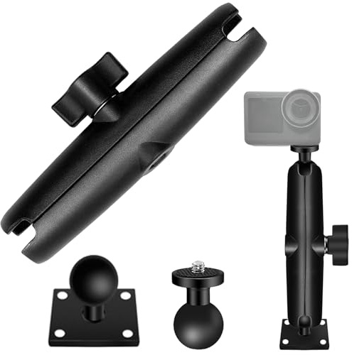 Niewalda Bras à double prise en aluminium de 15 cm compatible avec les supports RAM