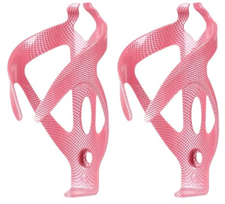 Milageto Set de 2 Porte-bidons pour Vélo, Accessoires Cyclisme d'Extérieur, Support Universel, Rose