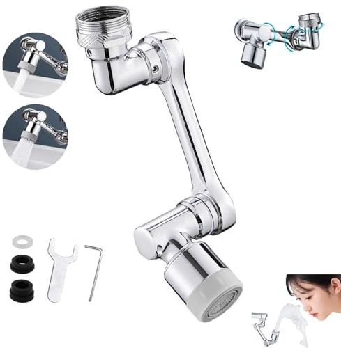flexiflow 1080° rotating faucet extender,krivo schwenkhahn 1080 drehbar,1080-grad-wasserhahn,1080 Grad Drehbarer Wasserhahn,Wasserhahn Aufsatz,1080 Großwinkel-dreh-spritzfilter-wasserhahn
