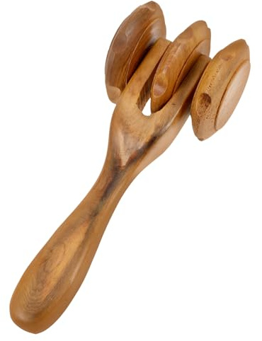 SAFIGLE Holz Massagerolle Nackenrolle Rückenrolle Fußrolle Manuelle Massagegeräte Handmassagegerät für Rücken Massagegerät aus Holz