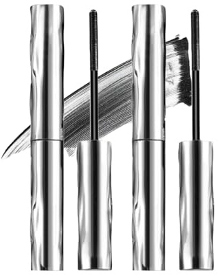 Iron-Eye Mascara Facelove,3D Curling Eyelash-Iron,Tubing Wimperntusche Wasserfest Mas Cara Mit Metallbürste,Schnell Trocknend Und Wischfest,Geeignet Für Make Up(2 Stück,Schwarz)