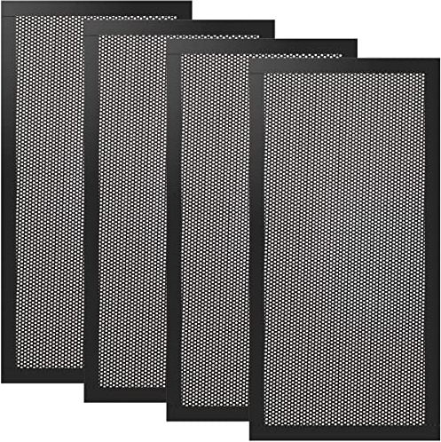 HAAMNING7 120 x 240mm Fan Dust Filter, Computer PC Case Cooler Fan Dust Mesh Grills, Fan Dustproof Case Cover for Computer Cooler Fan, Magnetic Frame, Black, 4 PCS