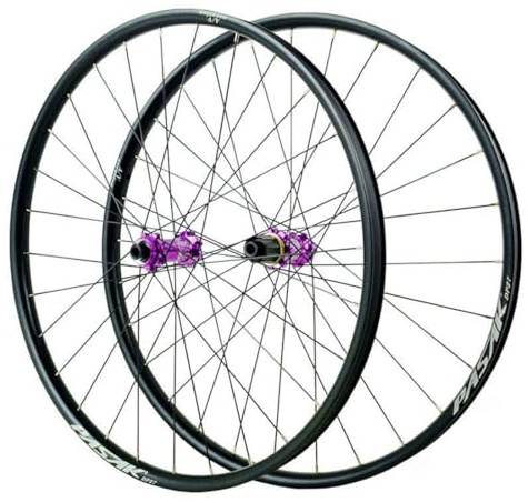 SXSHEYS Mountainbike-Laufradsatz 26/27,5/29 Zoll Steckachse vorne 15x110 mm, hinten 12x148 mm, MTB-Laufrad 28 Loch, Aluminiumfelge, Center Lock Scheibenbremse, für 7-12-fach Kassette (Lila, 29 Zoll)
