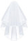 Frcolor Brautschleier, Elegent Bridal Tüll mit Kamm Schleier Ribbon Edge (weiß)