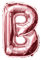Oblique Unique® Folien Luftballon alle Buchstaben Alphabet ABC Herz Stern in Roségold für Geburtstag Jubiläum Schuleinführung JGA Hochzeit Baby Shower Party Deko Folienballon - wählbar (Buchstabe B)