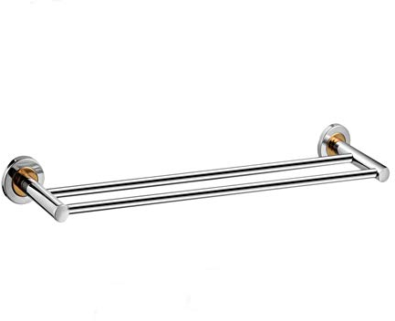 Double Barre Porte-Serviettes, Tiberham 2 Barres Murale Support de Serviette, Barre de Serviette D'organisateur de Support pour Salle De Bains ou Cuisine