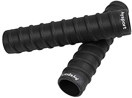 Ayaport Kayak Paddle Grips Non-Slip Silicone Wraps Blister Prevention Kayaking Accessories for Take-Apart Paddles (Black)