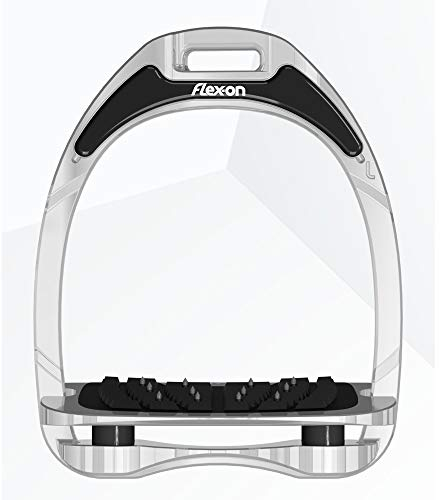 Flex-on Aluminium Steigbügel (Silber/Silber/Schwarz, Steigung Ultra Grip)