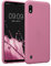 kwmobile Hülle kompatibel mit Samsung Galaxy A10 Hülle - weiches TPU Silikon Case - Cover geeignet für kabelloses Laden - Dark Rose