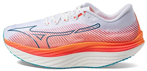 Mizuno Men's Wave Rebellion Pro Running Shoe, White/Silver, 11