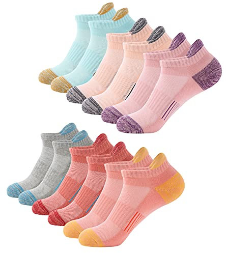 Budermmy Chaussette Femme 6 Paires Chaussettes Femmes Basse Sport Coton Socquettes Unisexe(coloré 35-38)