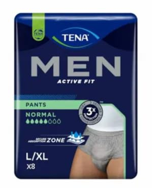 Tena - Tena Men Active Fit Grau Höschen Herren Größe L/XL 8 Stück - 984825479