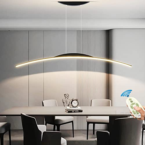 Lanekd Lampe Moderne Esstischlampe LED Pendelleuchte Dimmbar, Esszimmerlampe Wohnzimmerlampe Küchenlampe Hängend Leuchte, 3000K-6500K Mit Fernbedienung Hängelampe Höhenverstellbar Decke Hängeleuchte