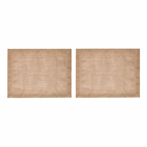 Mikasa Salvamanteles de Yute, Set de 2 salvamanteles Naturales para mesas de Comedor rústicas, 35 x 45 cm, Antideslizantes, Diseño Natural