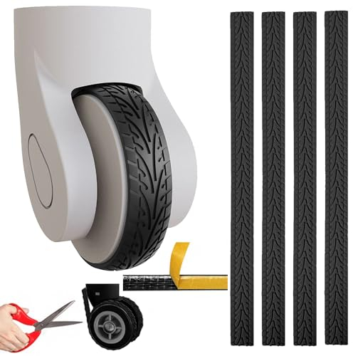 4er-Set Gepäck-Radschutz, kofferrollen silikon, stumm Silikon luggage wheel cover, rutschfest und geräuscharm, Bürostühle und gepäckradschützer für Meisten Bürostühle/Gepäckstücke/Stoßfester Schutz