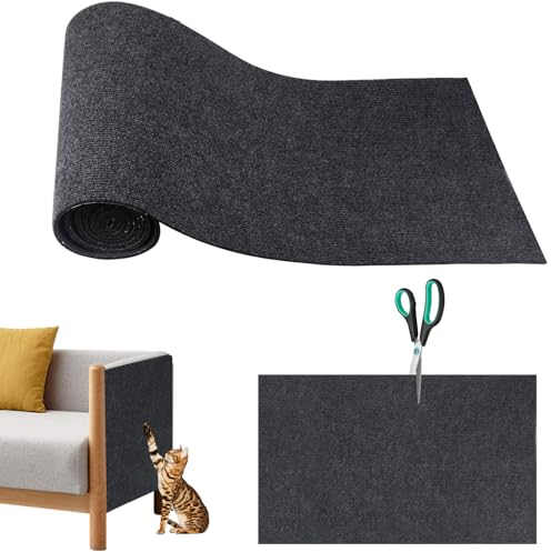 Kratzmatte Katze, 40 * 200 cm Kratzmatte selbstklebend, Trimmbarer Teppich Matte Pad Katzenkratzbretter, Kratzschutz Sofa Katze, Kratzbrett Katzen Wand, AntiKratz Tape für Möbel Couch Sofa Wand
