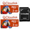 Cloudisk Pack of 2 Parrot-Prime Micro SD Card 2GB Flash Memory Card C6 with SD Adapter (2GB)