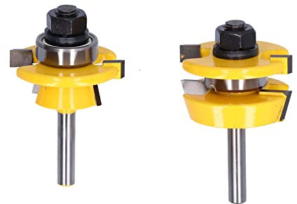 ANKROYU 2PCS Router Bit, High Speed Steel Woodworking Router Milling Bit, 1/4in Shank Router Tool Bit, Router Cutter Tool for Carving Cabinet Door