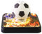 Starnearby 3D-Notizblock, 3D Kalender Abreißen 2025, 2025 Tischkalender-Notizblock mit Licht, Kreative Fußball Haftnotizen, Papierskulptur Desktop Ornament (Fußball ohne Licht)