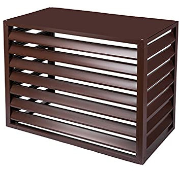 GODFSAHG Cadre extérieur de climatiseur en Alliage d'aluminium, Support de climatiseur Universel pour unité extérieure de Pompe à Chaleur sans Conduit - Appareils intégrés/Marron-1/100X70X5