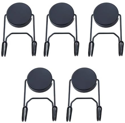 5Pcs 50Lbs Magnetic Hooks for Cruise Cabins, Classroom Must Haves, Locker Accessories, Cruise Magnets, Black Swivel Magnetic Hooks for Classroom, Refrigerator