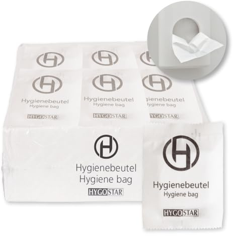 1000 Stück Hygostar Hygienebeutel | LDPE, weiß, L: 26cm, B: 13,5cm, Verkaufs-Tray, Karton, Hygienebeutel, Hygienetüten, Damenhygiene