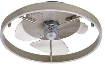 Lindby LED Ventilador de techo con lámpara Momitu (Moderno) en Gris hecho Aluminio e.o. para Salón & Comedor