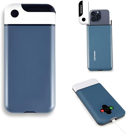Phone Lock Box with Timer Phone Box Small and Portable Improve Work Efficiency Concentrate Attention and Study Help Children Adults Prevent Mobile Addiction (Blue)