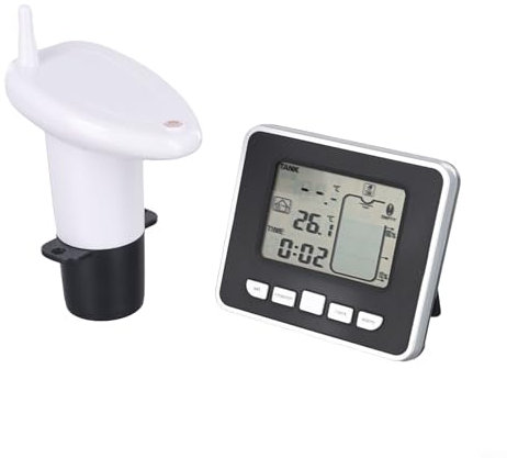 RichVibe Water Tank Level Gauge with Temperature Display Wireless Remote Monitoring System for Rainwater Collection Cistern Storage