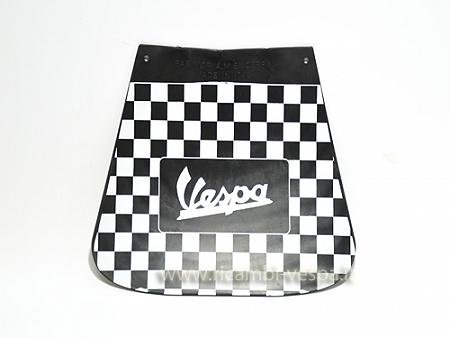 Paraspruzzi a scacchi con logo Vespa