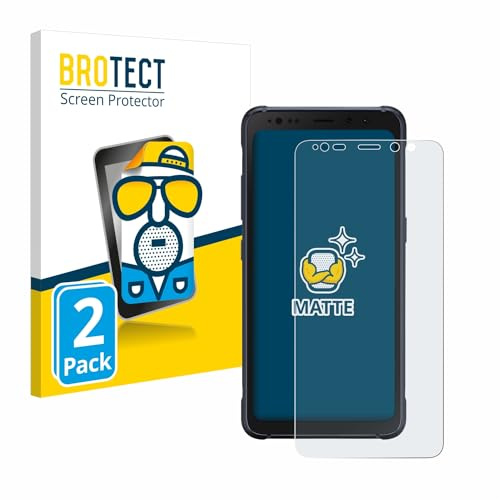 BROTECT Schutzfolie für Samsung Galaxy S8 Active | 2 Stück Entspiegelnder Displayschutz Made in Germany Matte Displayschutz-Folie Anti-Reflex Anti-Fingerprint Einfache Montage