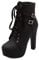 Smilice Damen Stiefeletten mit Absatz Plateau Stiefeletten mit Nieten (Schwarz, 39 EU)