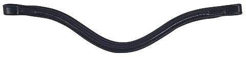 Collegiate Curved Raised Browband IV, Black, Cob